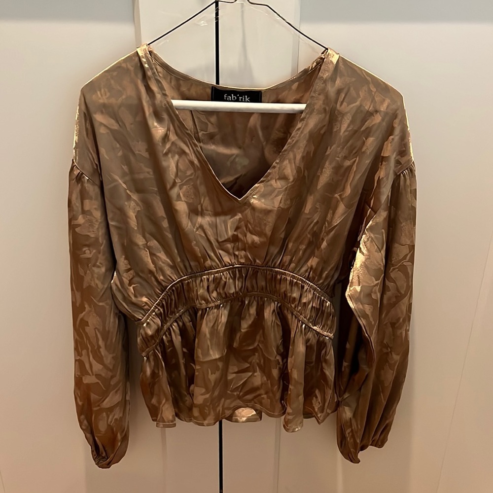 Gold peplum top